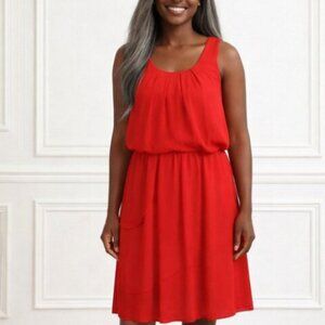 YA LOS ANGELES Silk-Blend Lined Dress
